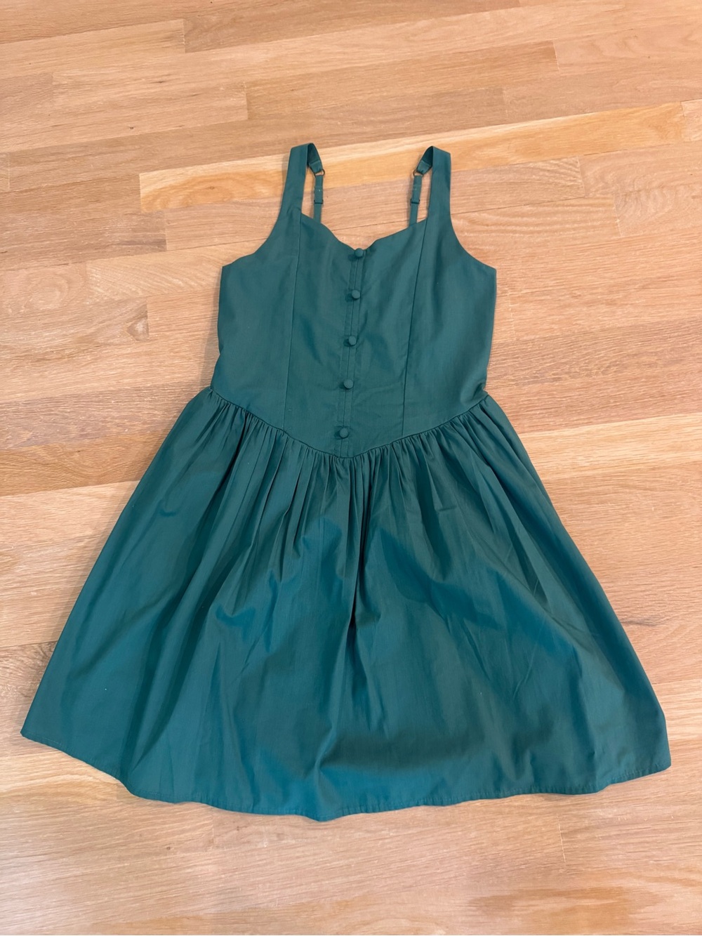abercrombie kids Teal Green Button-Front Sundress
